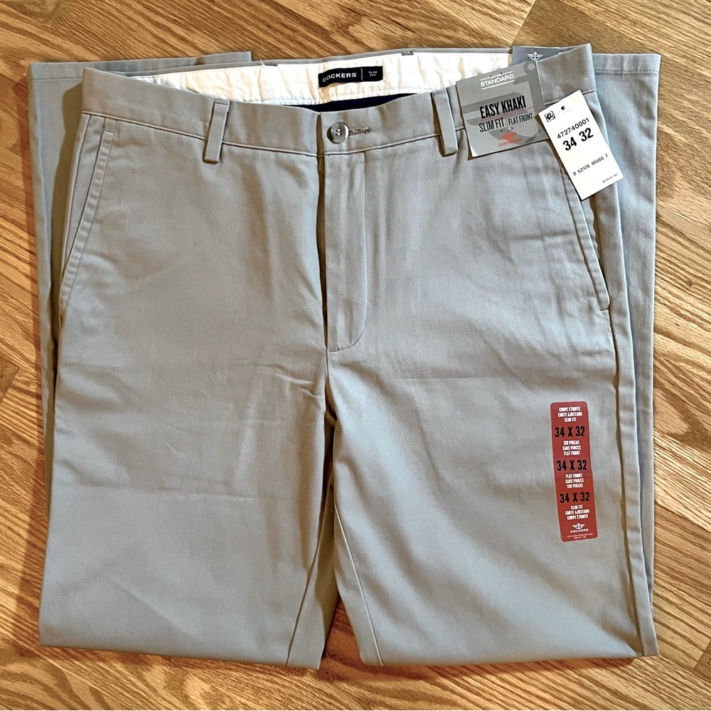 Men’s Dockers Standard Collection Easy Khaki Slim Fit Flat Front Pants